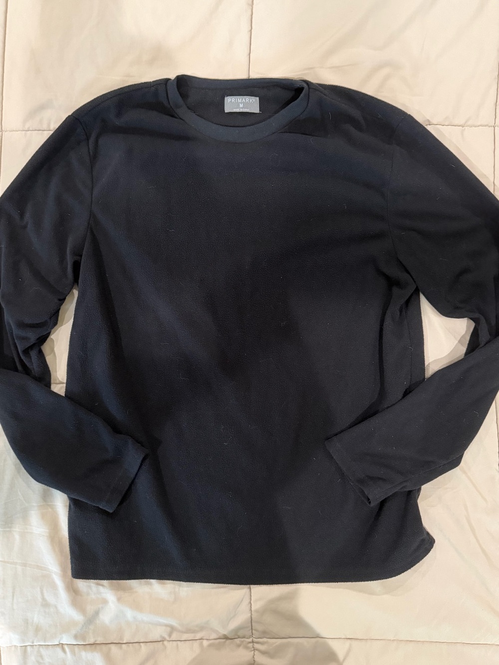 Primark Men’s Fleece Long-Sleeve Crewneck Shirt